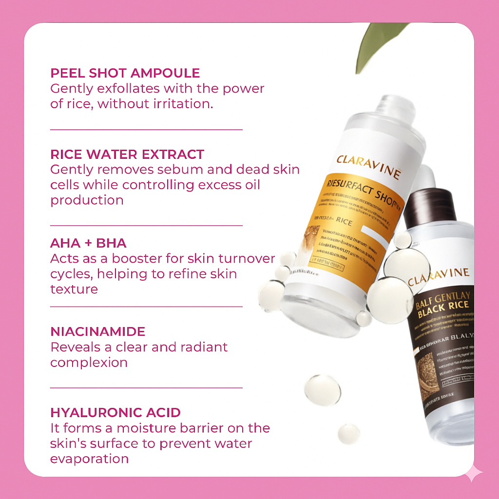 Peel Shot Glow Rice Ampoule Duo by Claravine