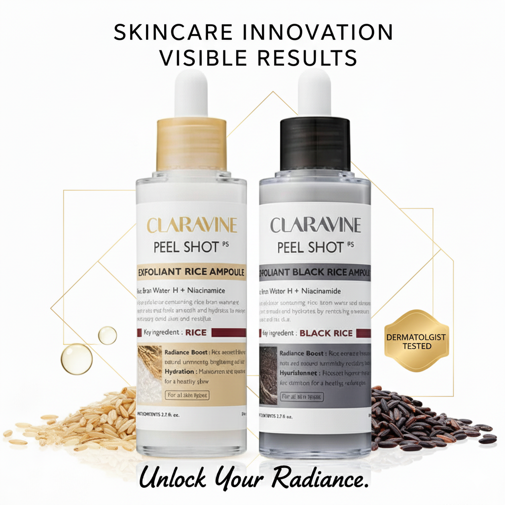 Peel Shot Glow Rice Ampoule Duo by Claravine