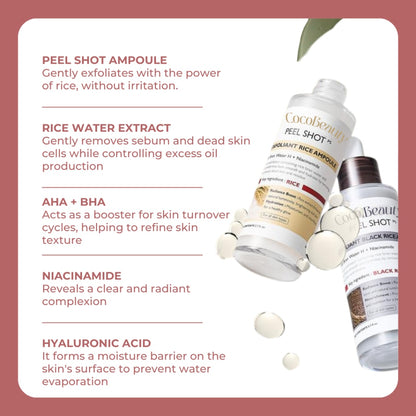 CocoBeauty Peel Shot Glow Rice Bundle